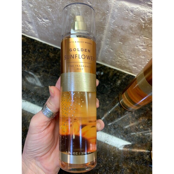 Bath & Body Works Fine Fragrance Mist Golden Sunflower 8 oz NEW Set of 2 - Picture 2 of 3